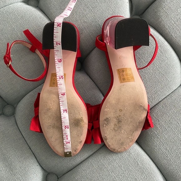 Urban Outfitters Rachel Lucite Red Block Heels - Picture 14 of 16